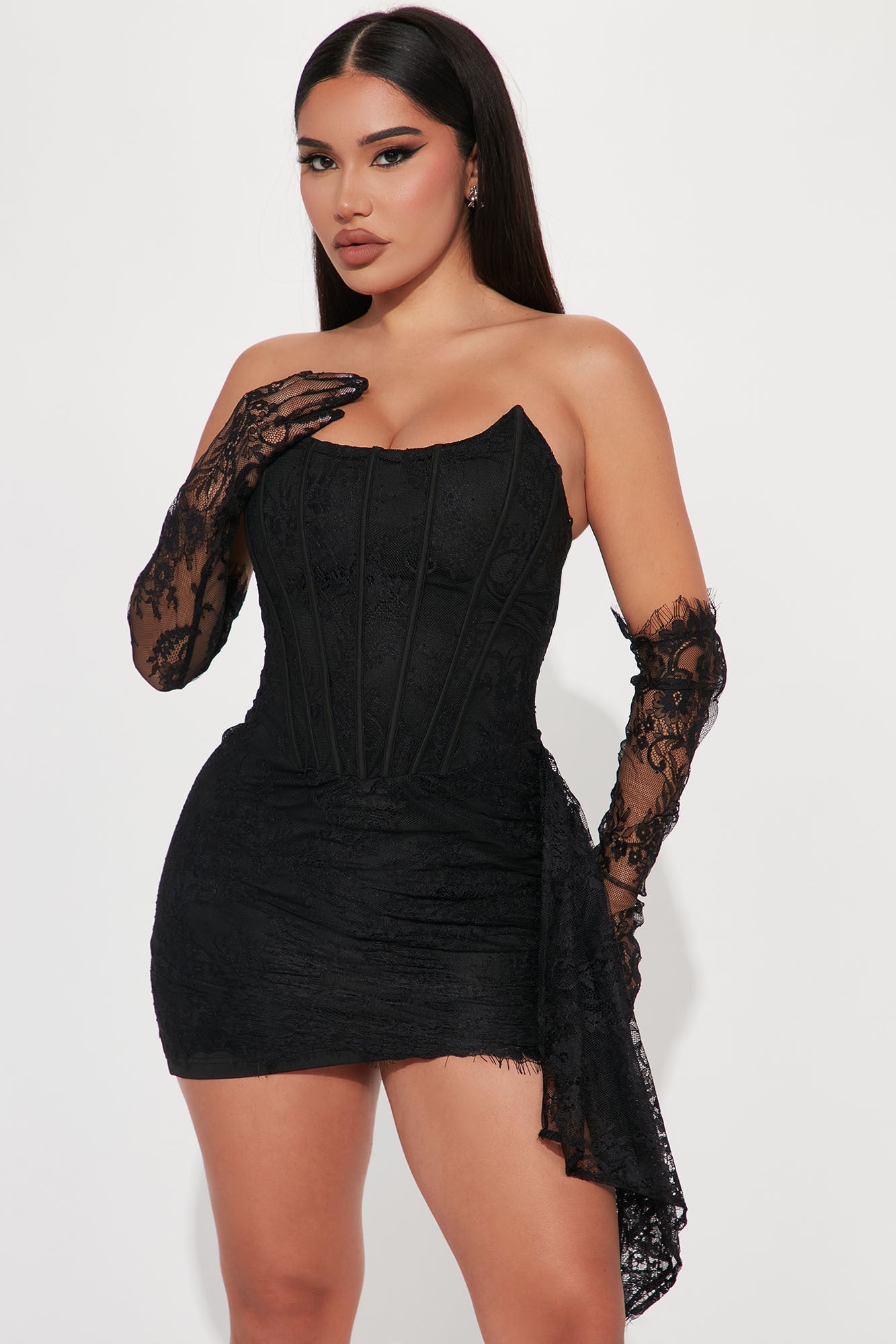 Vespera | Lace Corset Mini Dress