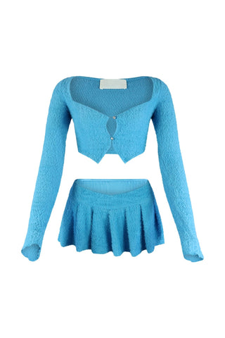 NORA - FUZZY TOP & SKIRT SET