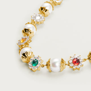 ERIKA - PEARL & GEMSTONE NECKLACE