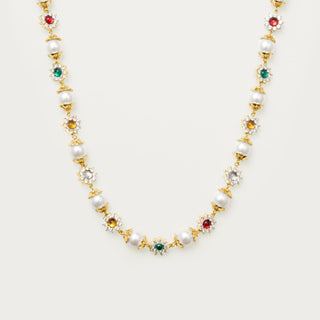 ERIKA - PEARL & GEMSTONE NECKLACE