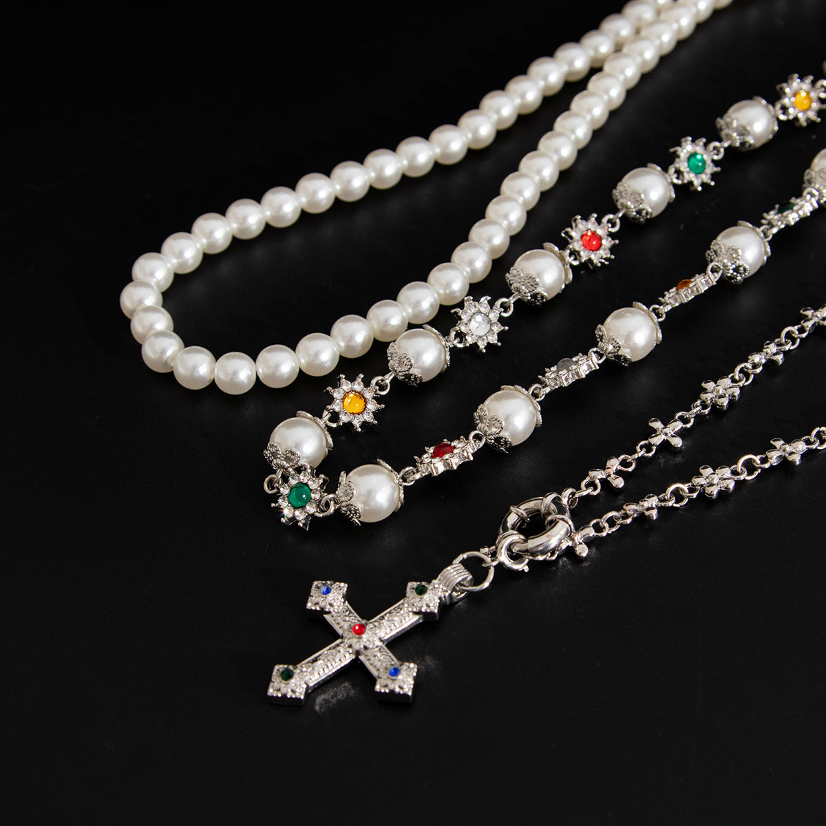 TESS Three Piece Necklace Set-Meeba &amp; Mae