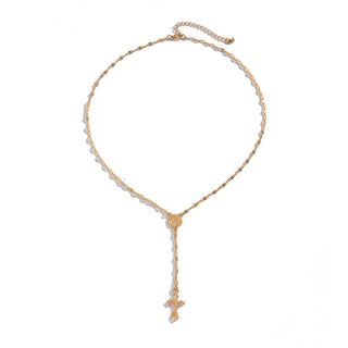 CLAUDIA - Y-SHAPED CROSS NECKLACE