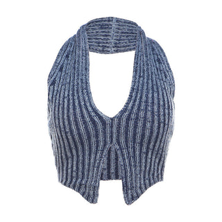 YASMINE Split Ribbed Knit Top-Meeba &amp; Mae