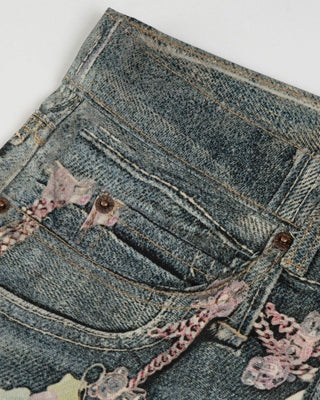 SAFFRON Candy Chain 3D Print Jeans-Meeba &amp; Mae