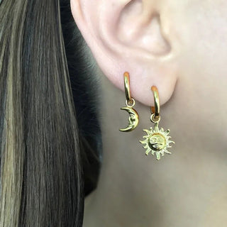 Celestial Sun & Moon Earrings-Meeba &amp; Mae