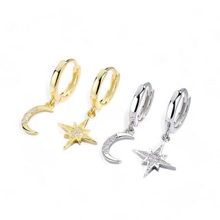 Celestial Star & Moon Earrings-Meeba &amp; Mae