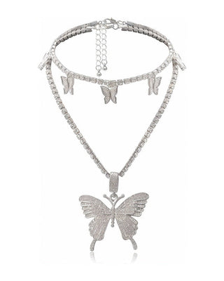 LILA Butterfly Layred Necklace-Meeba &amp; Mae