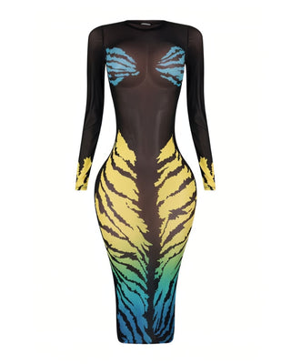 TIGRA Mesh Maxi Dress-Meeba &amp; Mae