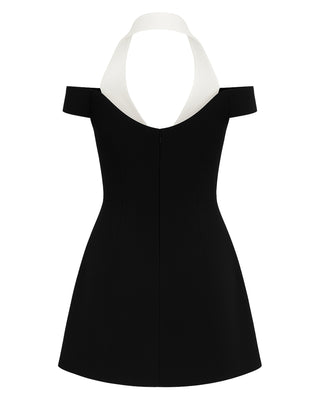 KATHERINE Off-Shoulder Halter Mini Dress-Meeba &amp; Mae