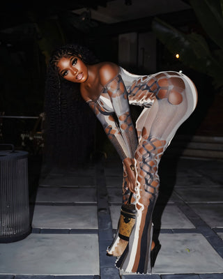 GLORIA Striped Cut-out Jumpsuit-Meeba &amp; Mae