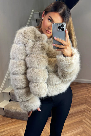 BEATRICE - FAUX FUR BUBBLE JACKET