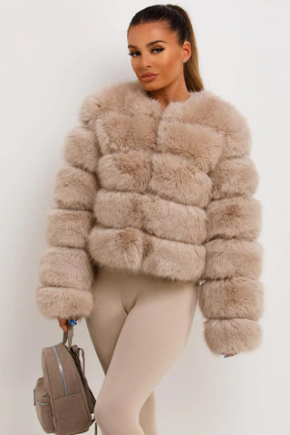 BEATRICE - FAUX FUR BUBBLE JACKET