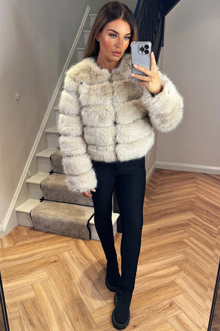 BEATRICE - FAUX FUR BUBBLE JACKET