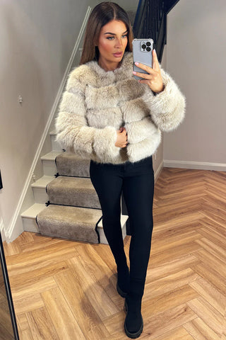 BEATRICE - FAUX FUR BUBBLE JACKET