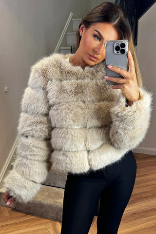 BEATRICE - FAUX FUR BUBBLE JACKET