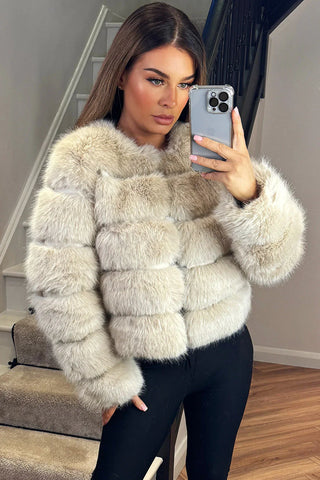 BEATRICE - FAUX FUR BUBBLE JACKET