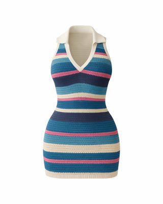 ROMANA Knit Crochet Halter Dress-Meeba &amp; Mae