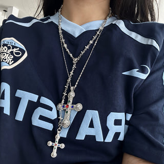ALIUS Cross Clustered Necklace-Meeba &amp; Mae