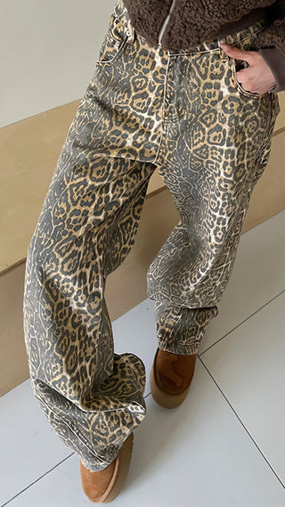 TEAGAN Leopard Print Pants