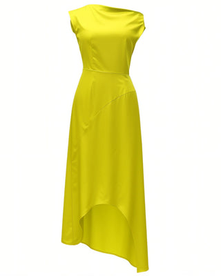 LOVISA Off-Shoulder Draped Asymmetrical Midi Dress-Meeba &amp; Mae