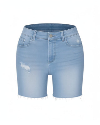 LIBERTY Distressed Denim Shorts-Meeba &amp; Mae