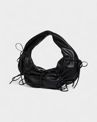 YONA Ruched Bow Shoulder Bag