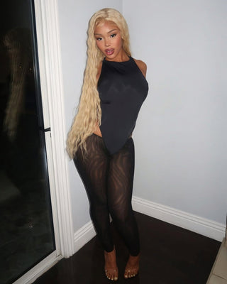 KIMBER Bodysuit & Mesh Leggings Set-Meeba &amp; Mae