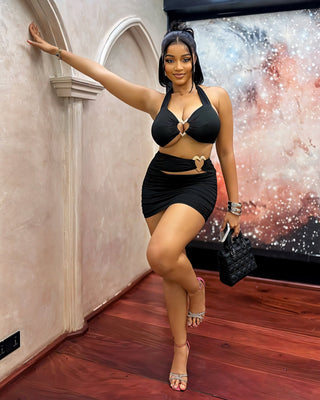 DAYANA Heart Detail Top & Skirt Set-Meeba &amp; Mae