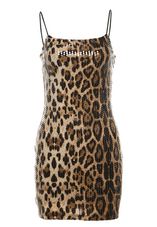 LYA Leopard Print Mini Dress-Meeba &amp; Mae