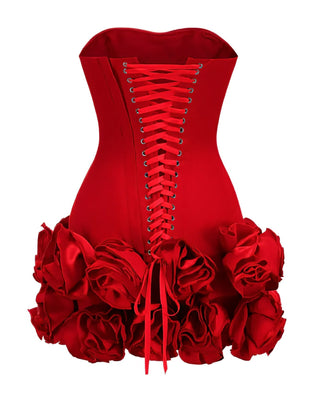 SCARLETTE Corset & Rose Mini Dress Set-Meeba &amp; Mae