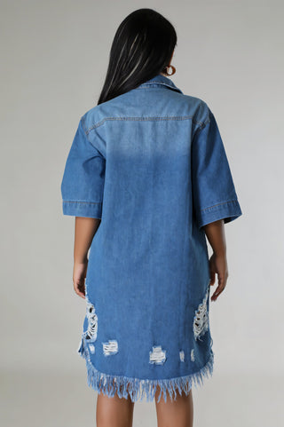 PAULA Denim Dress-Meeba &amp; Mae