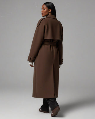 HATICE Belted Wool Trench Coat