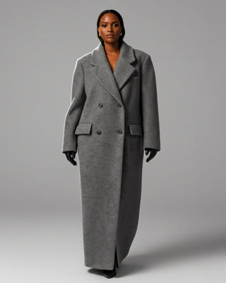 AMARY Oversized Longline Wool Coat