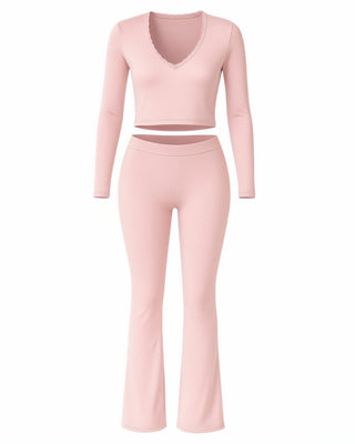 JOLIE Long Sleeve Top & Fold Over Leggings Set-Meeba &amp; Mae