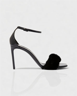 ILUNA Mink Fur Strap Heels