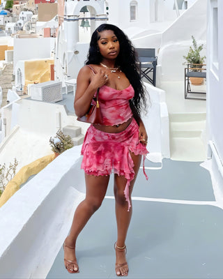 DELILAH Camisole Top & Ruffle Mini Skirt Set-Meeba &amp; Mae