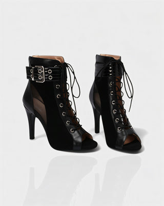 ELINDA Short Lace-up Stiletto Boots