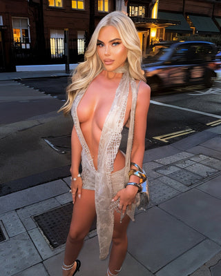 VALERIE Backless Halter Neck Dress Suit-Meeba &amp; Mae