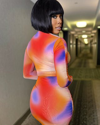 AMELINA Sunset Mirage Cutout Maxi Dress-Meeba &amp; Mae