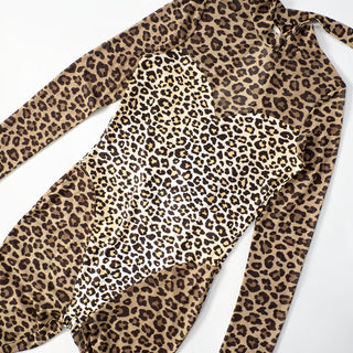 KIZZY - CORSET STYLE LEOPARD JUMPSUIT