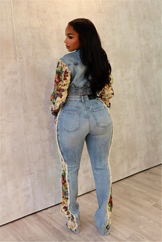 SHAY Denim Jacket & Pant Set