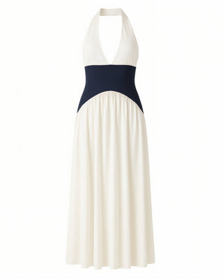 VESKA Halter Maxi Dress-Meeba &amp; Mae