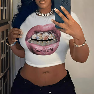 QUIN Art Crop Top-Meeba &amp; Mae