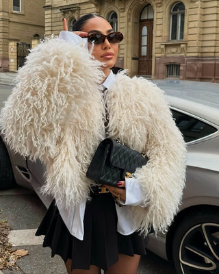 LONA Cropped Faux fur Jacket