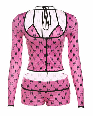 ILENE Bow Print 3-Piece Set-Meeba &amp; Mae