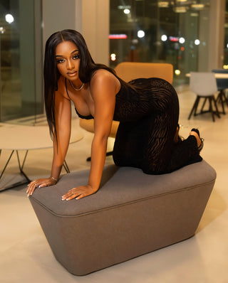 REGINA Leopard Print Velvet Detail Mesh Maxi Dress-Meeba &amp; Mae