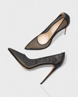 HIYARA Mesh Net Stiletto Heels