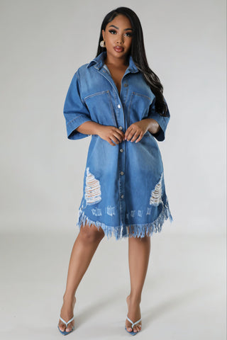 PAULA Denim Dress-Meeba &amp; Mae