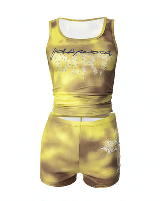 REYA Diamond Design Top and Shorts Set-Meeba &amp; Mae
