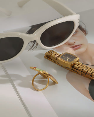 ROSELLE Multicolor Gemstone Floral Ring